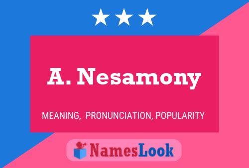 Poster del nome A. Nesamony