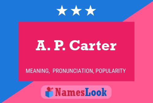 Poster del nome A. P. Carter