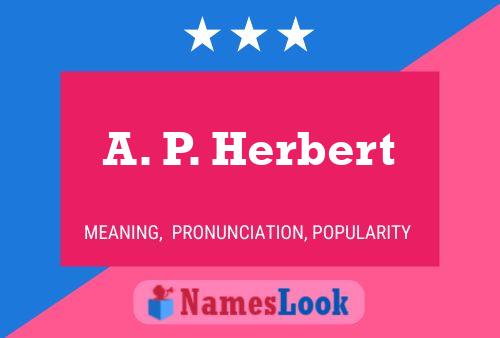 Poster del nome A. P. Herbert