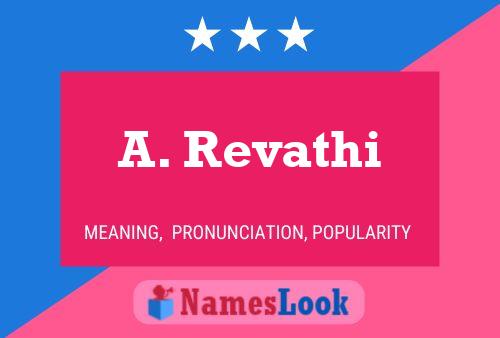 Poster del nome A. Revathi