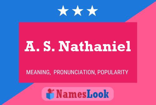 Poster del nome A. S. Nathaniel