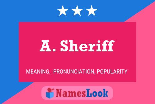 Poster del nome A. Sheriff