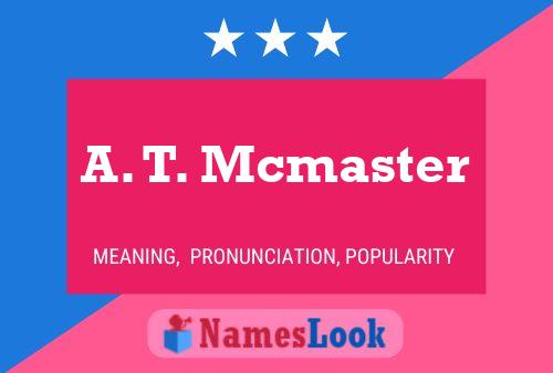 Poster del nome A. T. Mcmaster