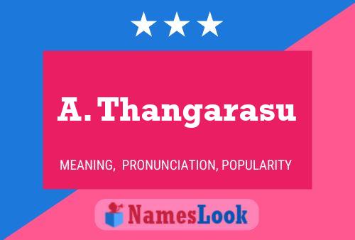 Poster del nome A. Thangarasu