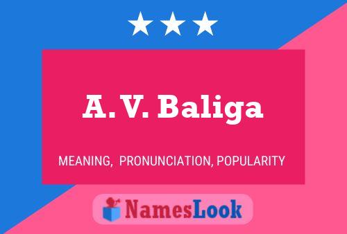 Poster del nome A. V. Baliga