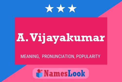 Poster del nome A. Vijayakumar