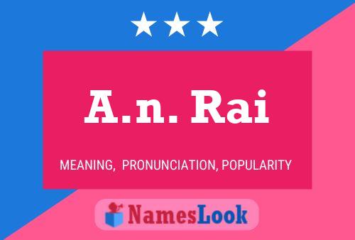 Poster del nome A.n. Rai