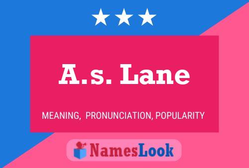 Poster del nome A.s. Lane