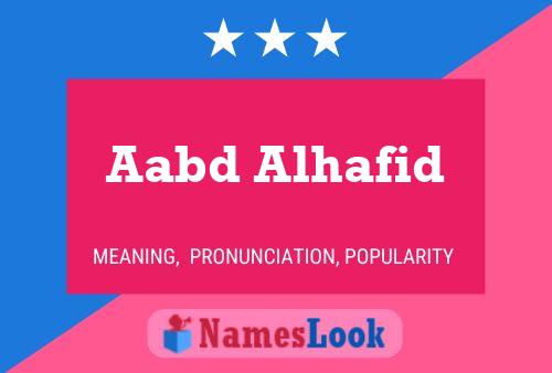 Poster del nome Aabd Alhafid