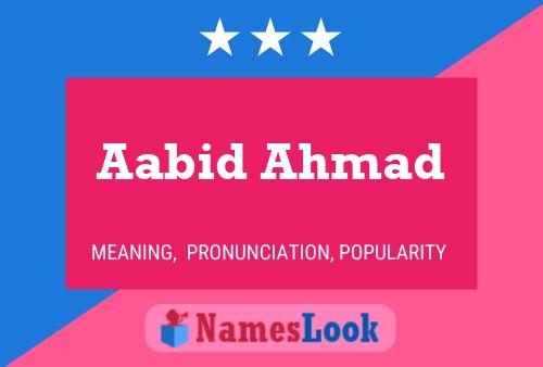 Poster del nome Aabid Ahmad