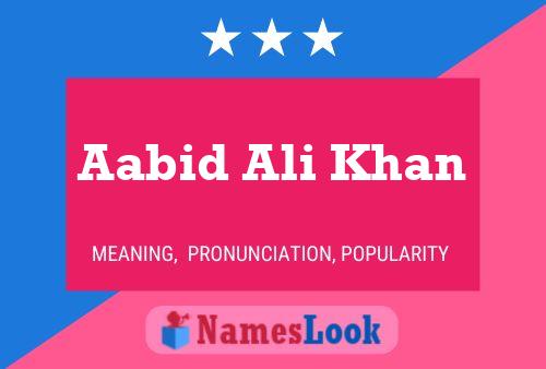 Poster del nome Aabid Ali Khan