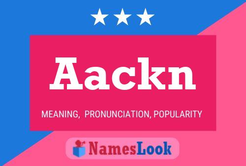 Poster del nome Aackn