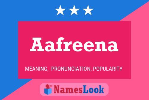 Poster del nome Aafreena