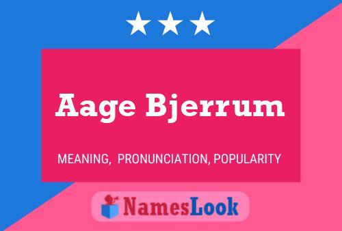 Poster del nome Aage Bjerrum