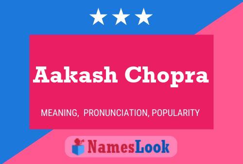 Poster del nome Aakash Chopra