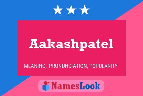 Poster del nome Aakashpatel