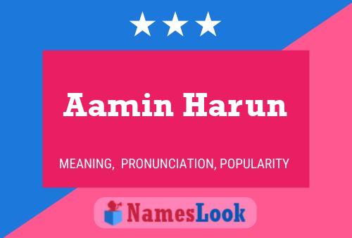 Poster del nome Aamin Harun