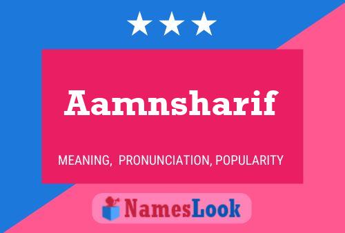 Poster del nome Aamnsharif