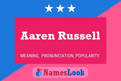 Poster del nome Aaren Russell