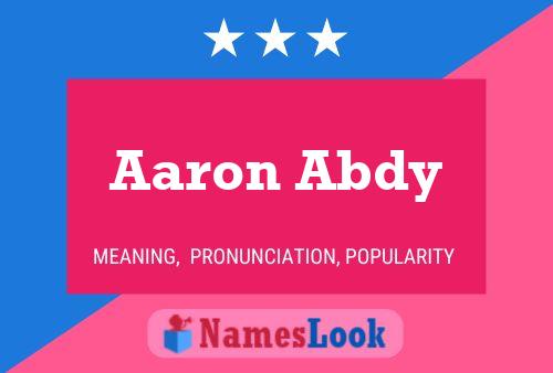 Poster del nome Aaron Abdy