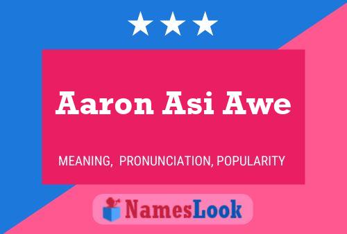 Poster del nome Aaron Asi Awe