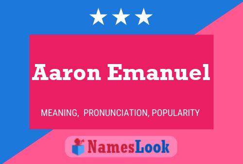 Poster del nome Aaron Emanuel