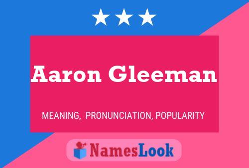 Poster del nome Aaron Gleeman