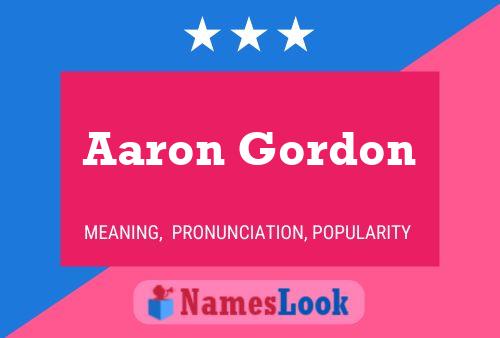 Poster del nome Aaron Gordon