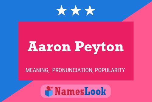 Poster del nome Aaron Peyton