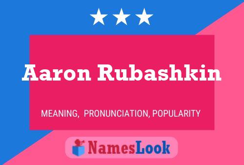 Poster del nome Aaron Rubashkin