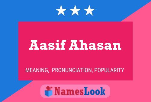 Poster del nome Aasif Ahasan