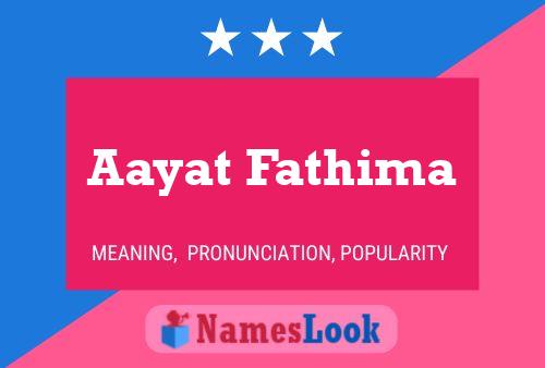 Poster del nome Aayat Fathima