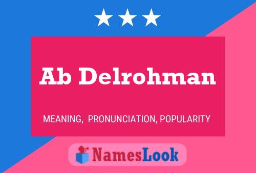 Poster del nome Ab Delrohman