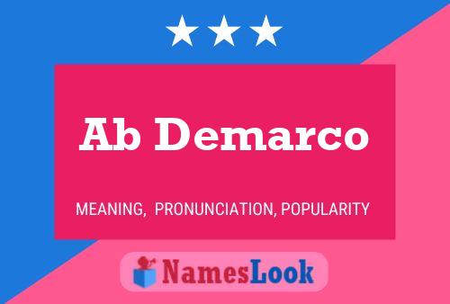 Poster del nome Ab Demarco