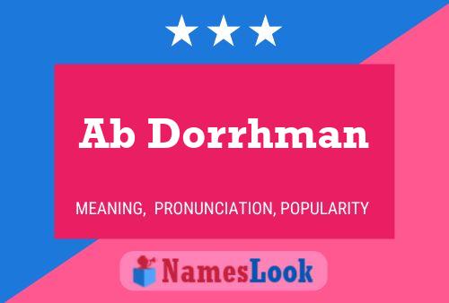 Poster del nome Ab Dorrhman