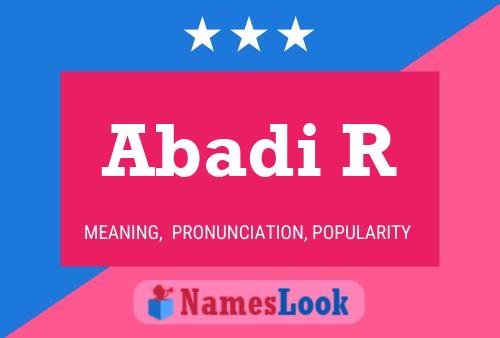 Poster del nome Abadi R