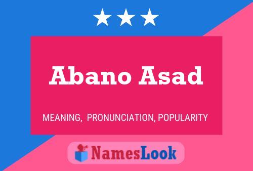 Poster del nome Abano Asad