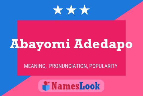 Poster del nome Abayomi Adedapo