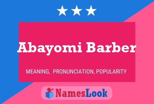 Poster del nome Abayomi Barber