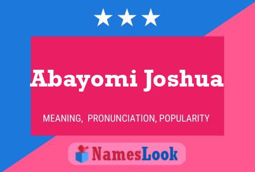 Poster del nome Abayomi Joshua