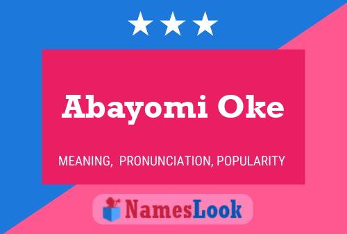 Poster del nome Abayomi Oke