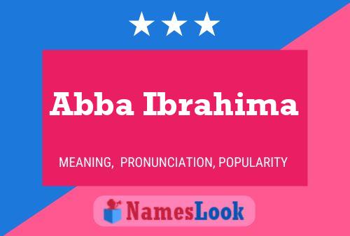 Poster del nome Abba Ibrahima