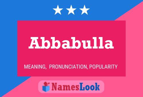 Poster del nome Abbabulla