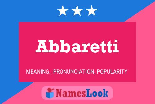 Poster del nome Abbaretti