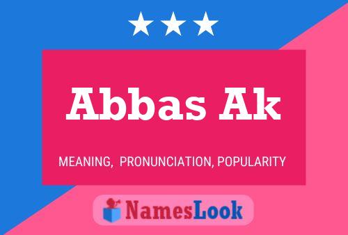 Poster del nome Abbas Ak