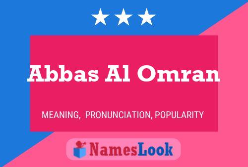 Poster del nome Abbas Al Omran