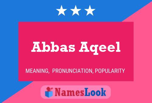 Poster del nome Abbas Aqeel