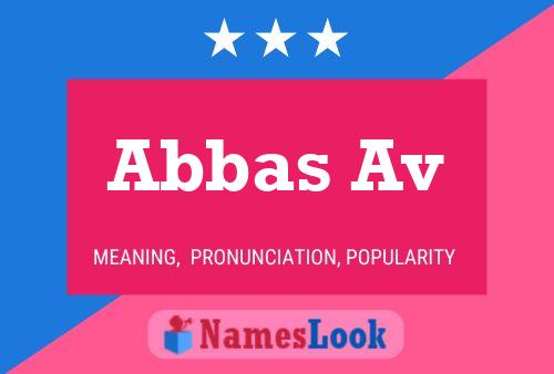 Poster del nome Abbas Av