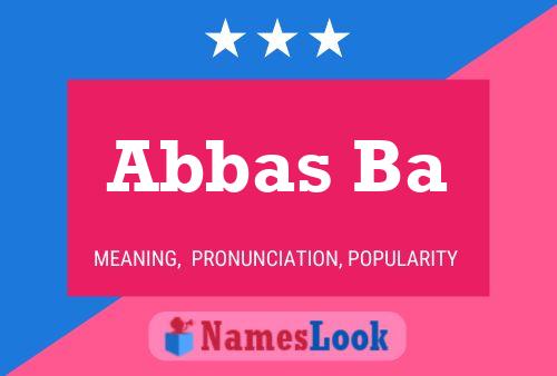 Poster del nome Abbas Ba