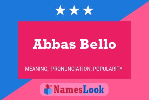 Poster del nome Abbas Bello